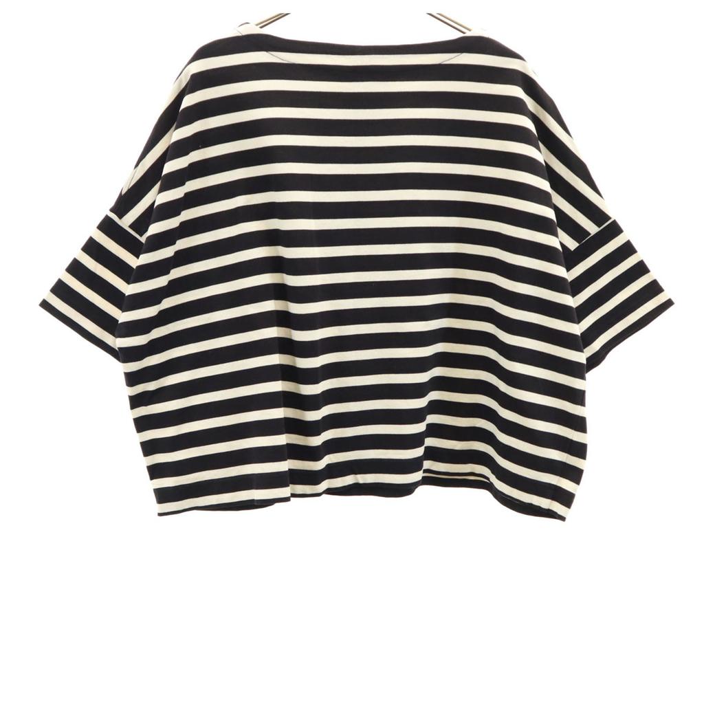 Traditional Weatherwear Made In Japan Border Pattern Short Sleeve Basque Shirt Women Used