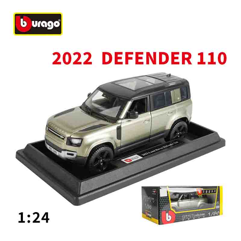 Ббураго 1:24 2022 Land Rover Defender 110 Литье под давлением Сплав Модель автомобиля Коллекция Арт-деко Игрушка Подарок Заводская авторизация