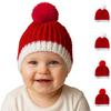 Christmas Baby Wool Hat, Cute Pom-pom Infant Knitted Hat, Fall And Winter Warm Children's Beanied