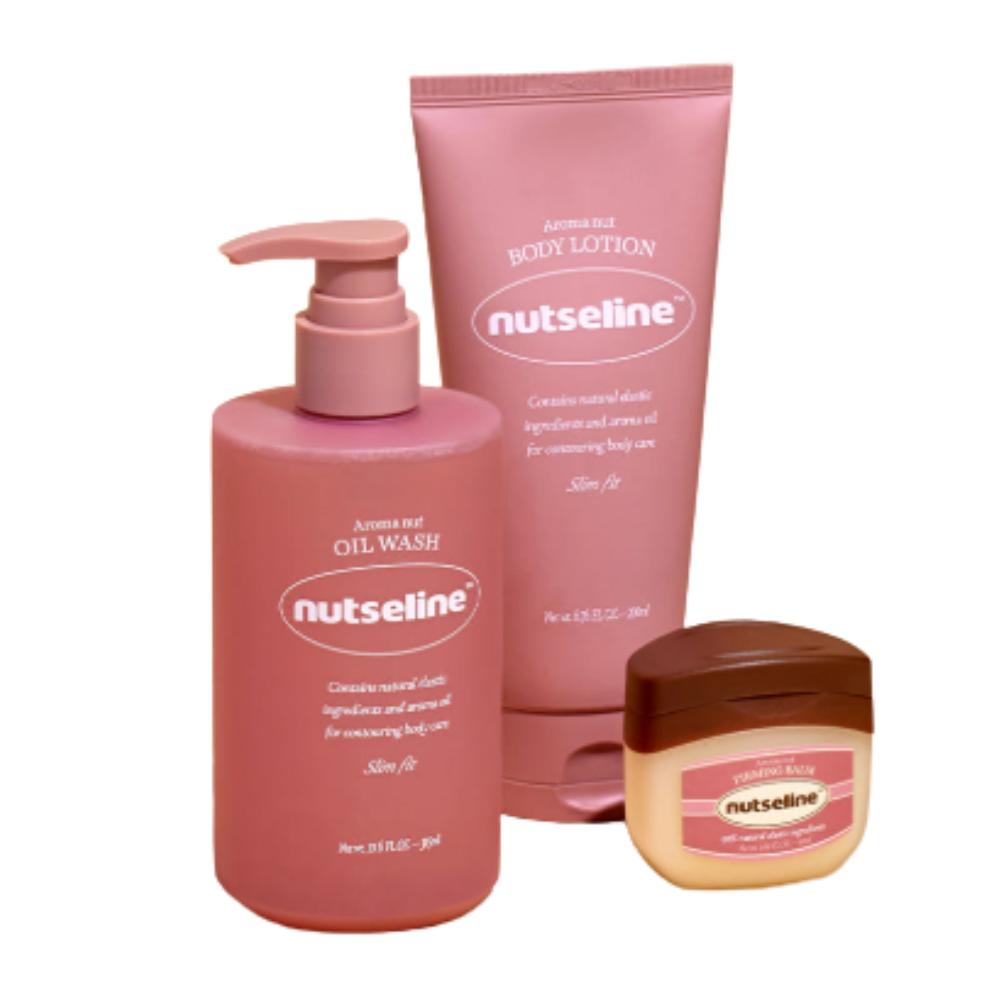 Nutserin Aroma Nut 3-Step Firming & Slimming Body Care Set (Firming Balm 50ml + Slim-fit Oil Wash 315ml + Slim-fit Body Lotion 200ml)