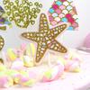 5Pcs/Set Cute Mermaid Tail Starfish Coral Seahorse Cake Toppers Party Supplies