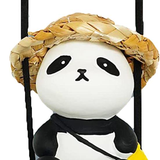 Car Rearview Mirror Pendant Realistic Decorate 3D Effect Clear Texture Auto Interior Panda Birthday Present