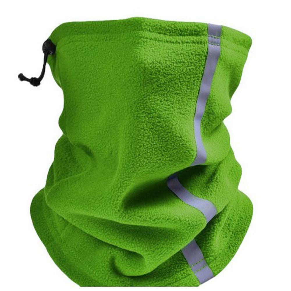 Polar Fleece Winter Neck Warmer Adjustable Drawstring Half Face Cover Night Riding