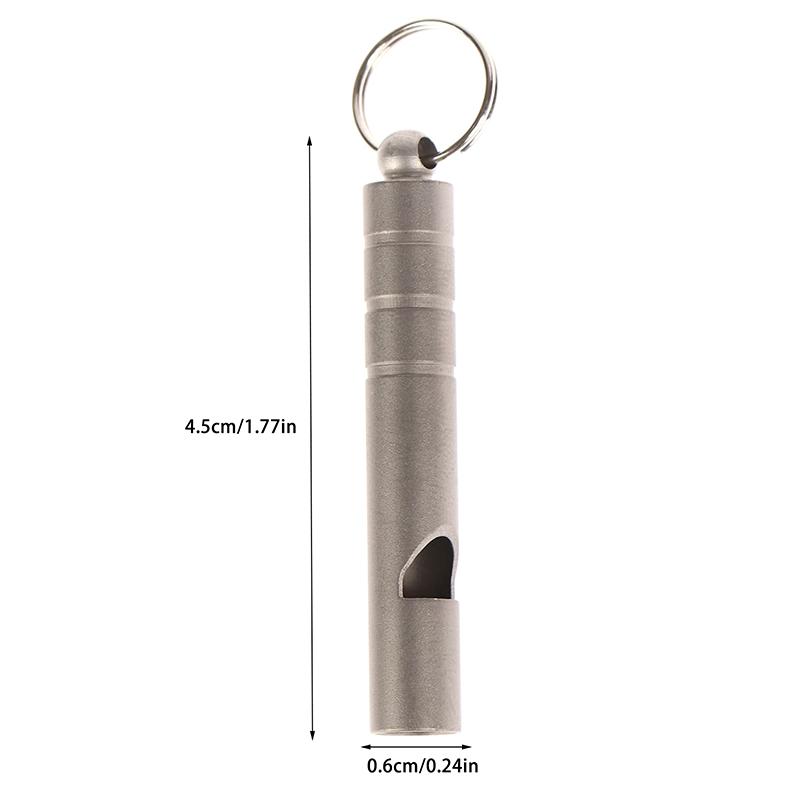Pure Titanium Emergency Survival Whistle With Lanyard Portable Loud Outdoor Whistle For Camping Hiking Adventure Rescue Tool