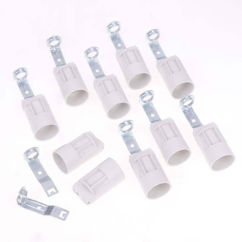 10 Pcs Candelabra Socket E14 Bracket Lamp Holder Lighting Base Zinc Alloy Sockets Bulb Holder With Bracket For Crystal Lamps
