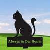 Cat Metal Grave Marker - Heartfelt Memorial Stake for Cemetery Decor, Sympathy, Funeral, Easter, Pet Tribute, and Yard Display
