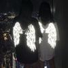 Summer New Fashion Women's Short Sleeve Reflective Wings Dark Trend T-shirt for Men and Women Lovers