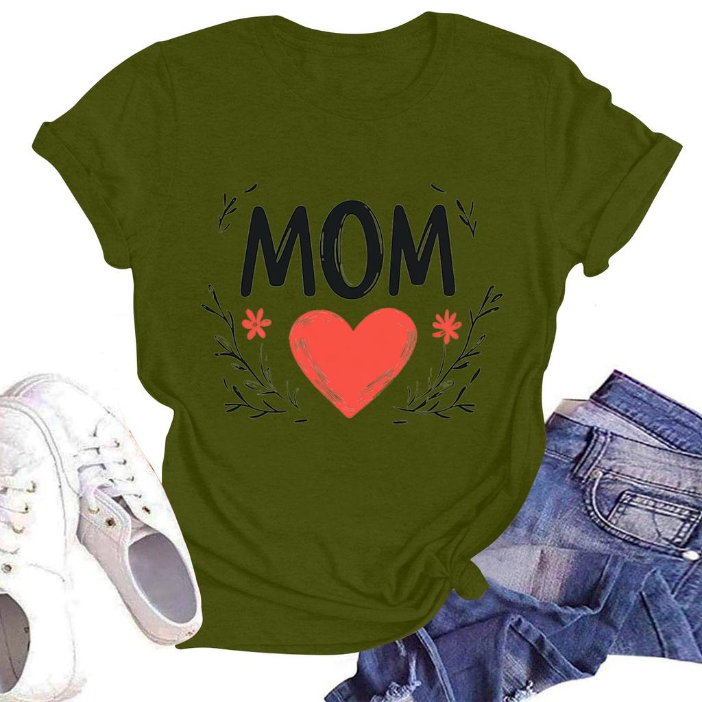 Женская повседневная футболка с круглым вырезом и коротким рукавом