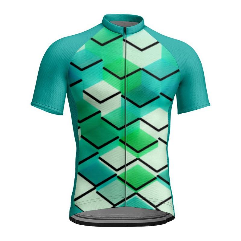 Mens Cycling Jersey Short Sleeve Breathable Quick Dry Bike Shirt With Print Road