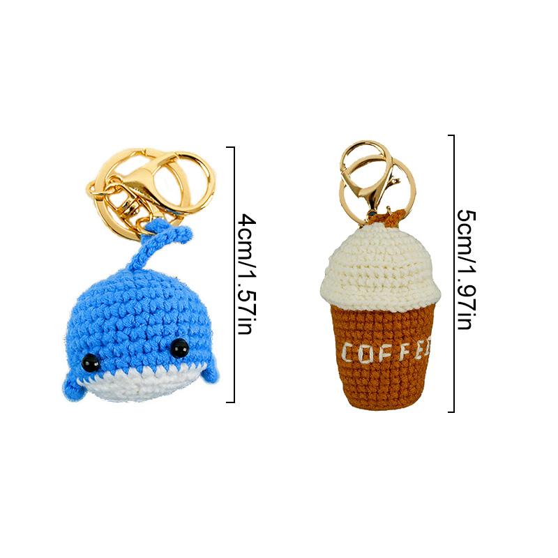 Женские брелки для ключей для девочек, милые, ручной работы, вязаные подвески, брелоки для рюкзака, подвесные крючком, держатели для ключей, украшения для сумок, украшения