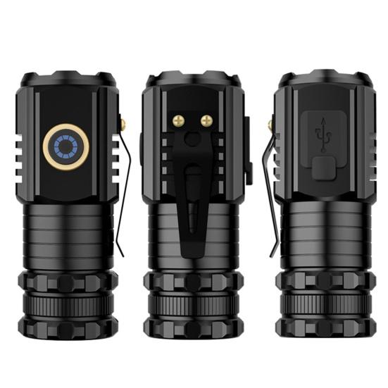 LED Flashlight with 5 Light Modes Super Bright Waterproof Rechargeable Versatile Use High-Power Torch