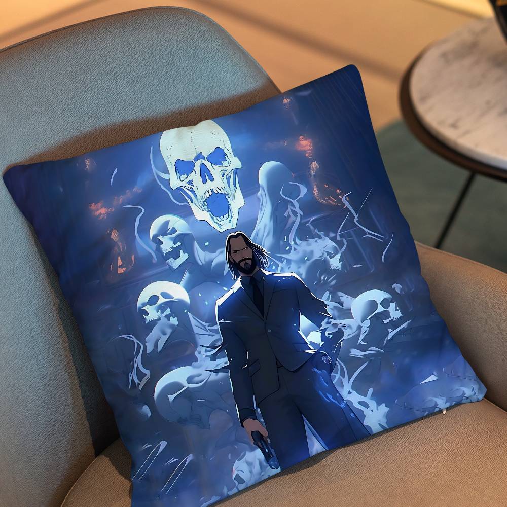 Game Assassin John Wick Pillow Cover Living Room Sofa Cushion Cover Bedroom Room Bed Pillow Cover Home Decoration