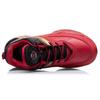 Li Ning Wade Way Salute Basketball Shoes Comfortable Anti-Slip Shock Absorbing Durable Mid-Top Kids Sneaker Red Black YKBQ034-7