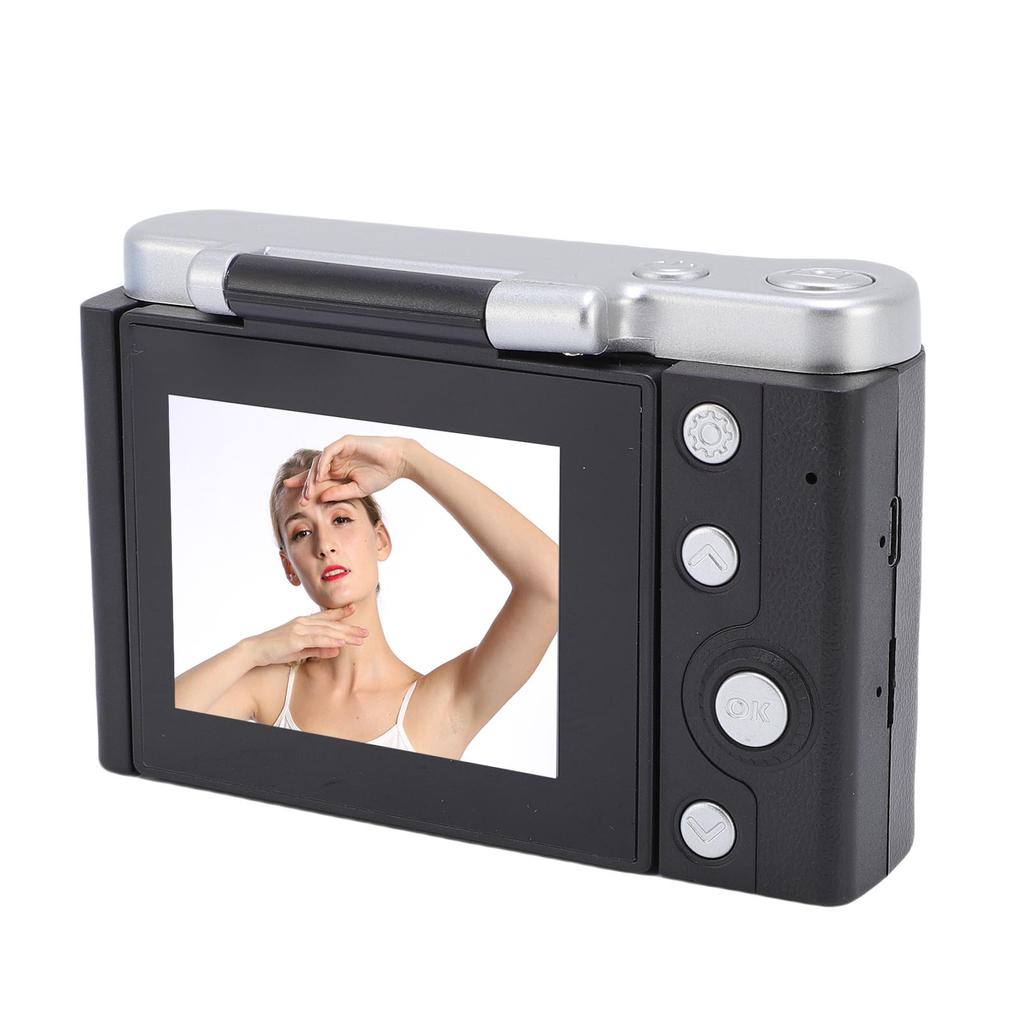 1080P 12MP Digital Camera Auto Focus Vlog Camera with 2.8 Inch 180 Degree Flip Screen 8X Digital Zoom Anti Shake for