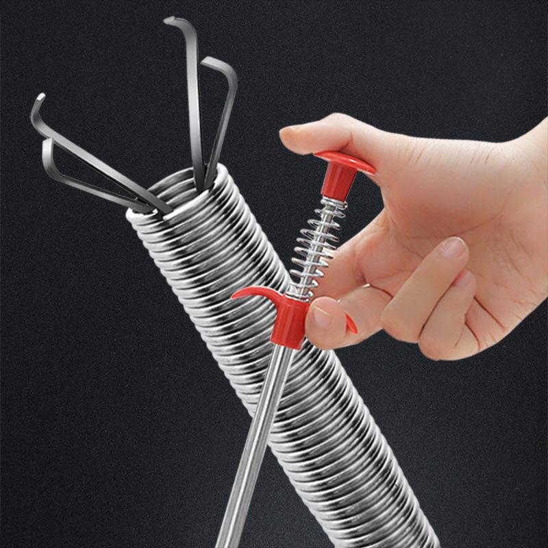Труба прочистки Гибкий ручной зажим Четырехзахватный крюк прочистки дренажный экстрактор Подхват для дренажного мусора Зажим