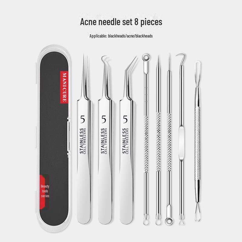 Набор ультратонких игл для лечения акне: Набор пинцетов и инструментов для удаления черных точек