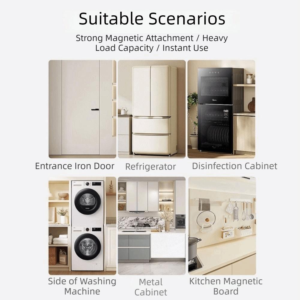 Strong Magnet Backing Roll Paper Storage Rack Wall Mounted Cling Film Storage Rack Cabinet