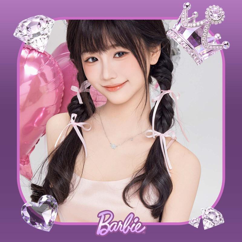Barbie crystal necklace [Explosive Gemini Limited]  five-pointed star super flash star pendant sweet female high-end sense friend TX2602002
