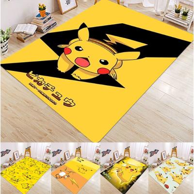 MINISO Disney Cartoon Pokemon Cute Pikachu 3D Carpet Rug for Bedroom Living Room Home Sofa Decoration Kids Large Floor Mat Gift