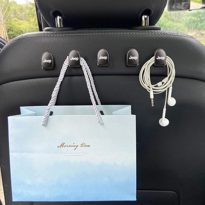 For Jeep 2Pcs Metal Car Small Hooks Hanger Organizer Accessories For Jeep Renegade Compass Grand Cherokee Wrangler Patriot Ru