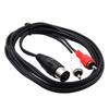 5-Pin DIN Male MIDI Cable To 2 Dual RCA Male Plug Audio Cable For Naim Quad Stereo Systems 50CM 150CM