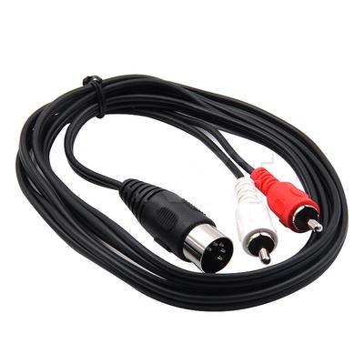 1-контактный DIN-штекер MIDI-кабель на 2 RCA-штекера Аудиокабель Для стереосист Naim Quad 11 см 111 см