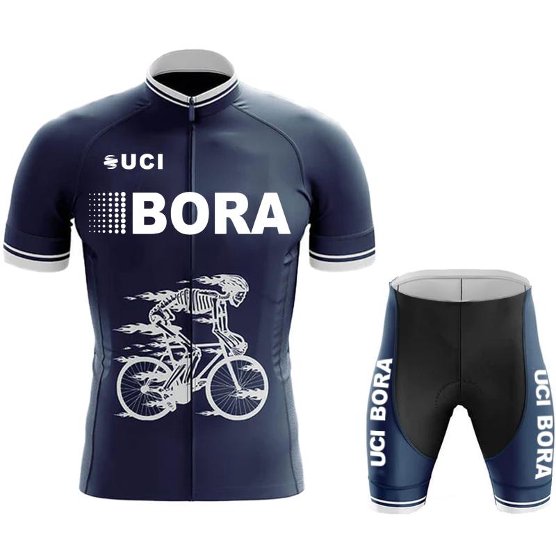 Командная футболка Мужские велосипедные штаны с гелем UCI BORA Комплект одежды Футболки Мужская Блузка Летняя одежда 2026 Одежда для горного велосипеда Mtb