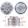 TRZX 1/14 Tamiya Tractor Trailer RC Car Aluminum Front Wheel Hub Rim Upgrade Parts (2 Pieces)