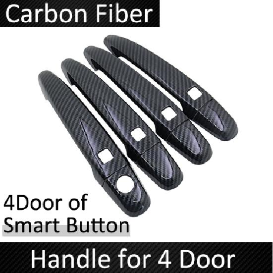 Черное углеродное волокно для Toyota 4Runner Hilux Surf N210 2003 2004 2005 2006 2007 2008 2009 Крышка дверной ручки автомобиля