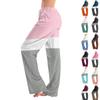 Womens Pajama Pants Sleepwear Casual Drawstring Elastic Waist Pants Comfy Straight Yoga Loose Trousers