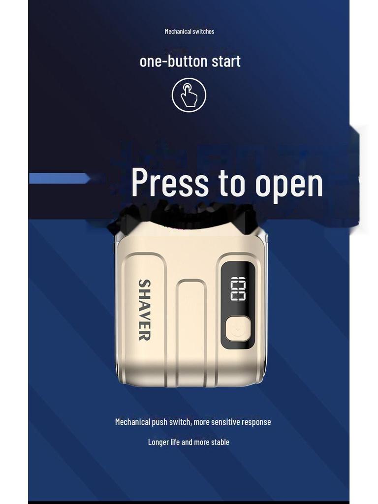 Compact Silent Electric Travel Razor for Men