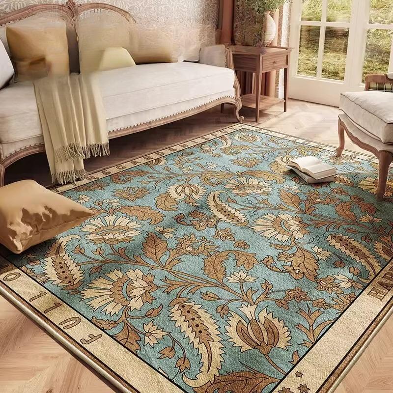 American Style Bedroom Decor Retro Carpet Large Area Carpets for Living Room Anti-slip Lounge Floor Mat Washable Study Soft Rug