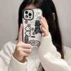 INS Модный Милый Чехол Для Телефона С Рисунком Щенка Для iPhone 16 15 14 13 12 11 Pro Max XS Max XS XR 7 8 Plus Прозрачный Чехол