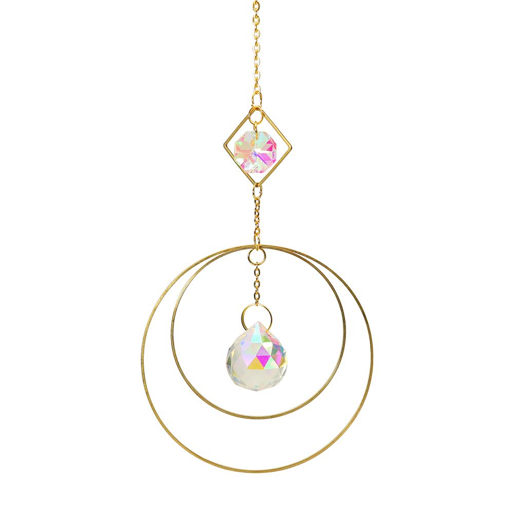 Crystal Sun Catcher Prisms Hanging Prisms Rainbow Crystal Sun Sensor Pendant for Window Outdoor Garden Wedding Decoration