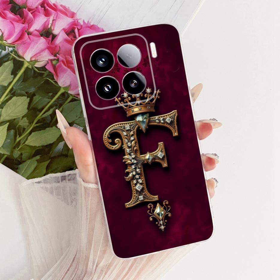 Для Xiaomi Mi 15 Pro Чехол Роскошный Чехол с Буквами Короны Прозрачный Силиконовый Мягкий Тонкий Чехол для Телефона Для Xiaomi 15 Pro Mi15 Pro Fundas Coque