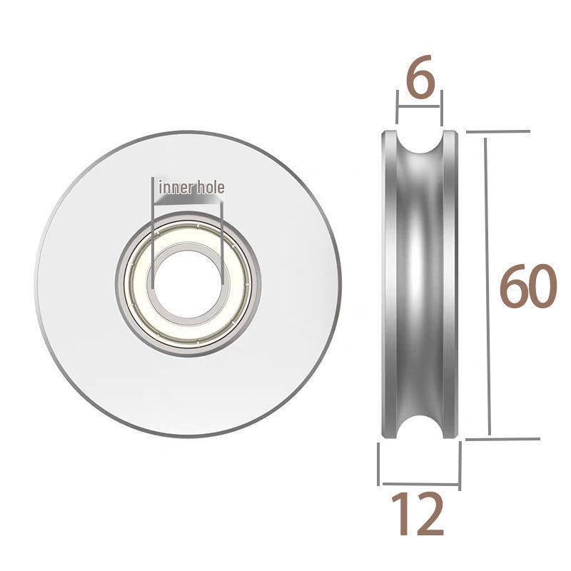 Aluminum Alloy U-Shaped O-Belt Pulley Wheel with Bearing