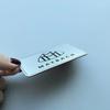 8x5cm Thin Aluminium Square Label Sticker Car Emblem for Mercedes Benz Maybach S450 S680 Engine Cover Badge Logo Black Silver