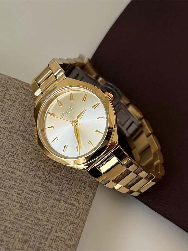 Korean Style British Style High-End Steel Watch For WomenVersatile And Elegant Analog WatchSuitable For Women Unique Wristwatch.