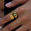 Yori 678# Кольцо-капля из ракушки, литое, для женщин, с покрытием PVD 18K, гипоаллергенное, ювелирный подарок, новое