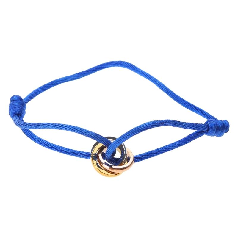 Metal Buckle Rings Couples Bracelets Handmade String Bracelet Adjustable Beach Ankle Braided Bracelets Gift for Friend