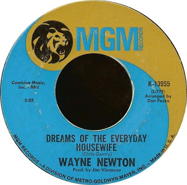 7-дюймовая пластинка WAYNE NEWTON Dreams Of The Everyday Housewife K13955 MGM Records 1968 UK Поп Б/у