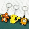 Kawaii Jigglypuff Pink Girl Keychains for Kids Cute Anime Pikachu Squirtle Psyduck Charmander Souvenirs Gift