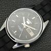 VINTAGE REFURBISHED SEIKO 5 AUTOMATIC JAPAN MENS BLACK DIAL WATCH a440429-4 Sk-a440429