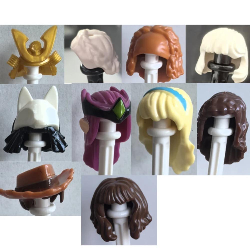 City Building Blocks Body Character Clothing Accessories Helmet Hat Colorful Hair Hairstyle Mini Brick Compatible Toy Gift X040