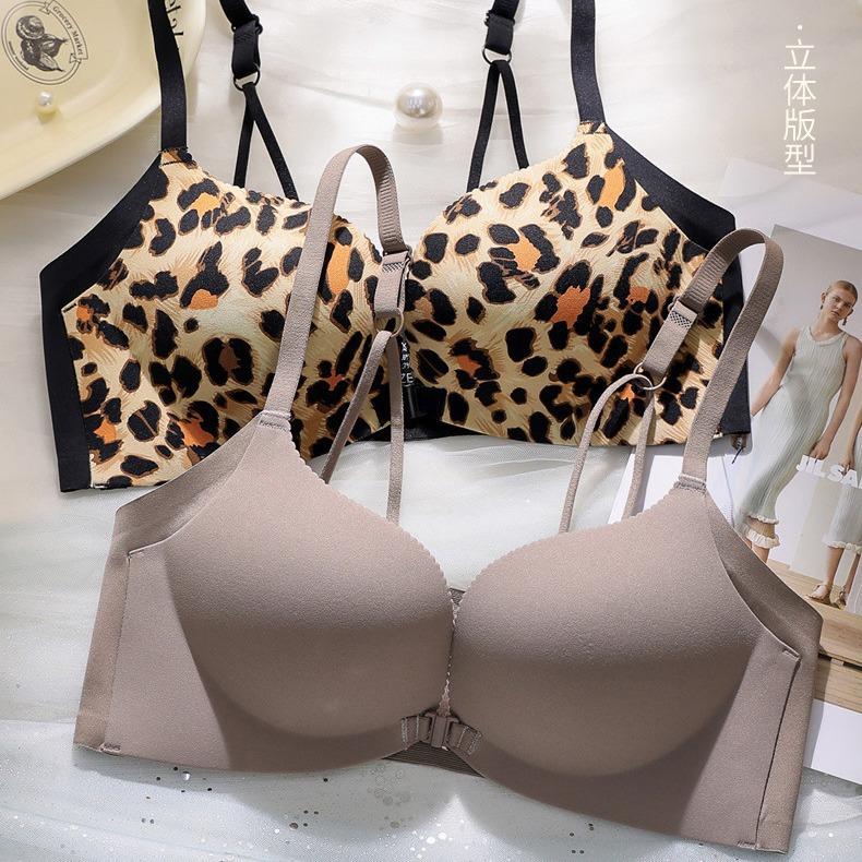 Traceless front buckle underwear Women's small breasts gather and show large comfort No steel ring Anti-sagging collection of secondary breasts