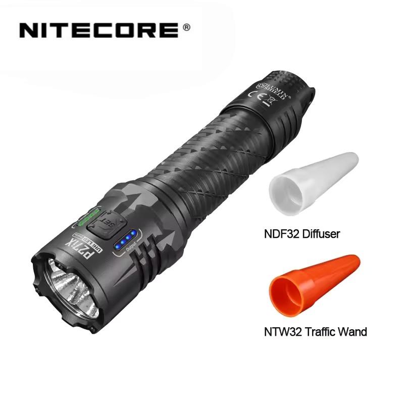 NITECORE P27iX 5000 Lumens Tactical Flashlight Customizable Variable Beam Pattern Military USB-C Troch Light