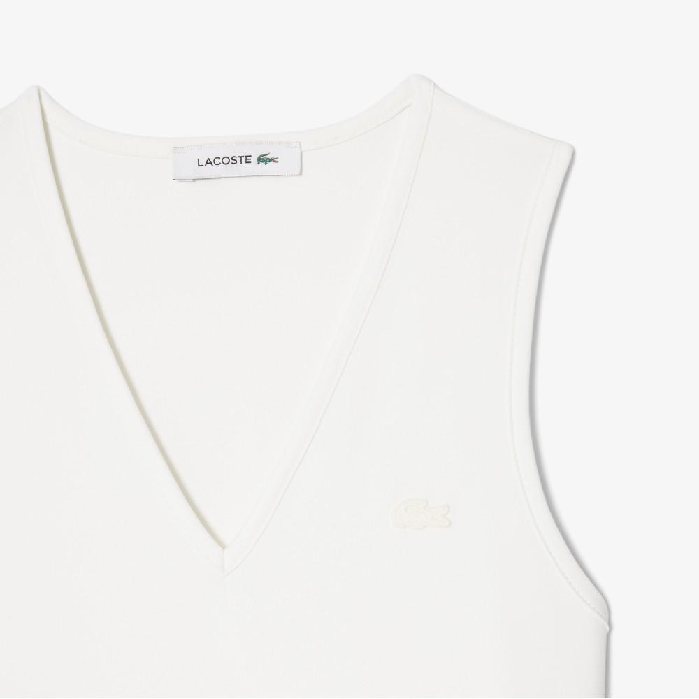 Lacoste Женское платье без рукавов с V-образным вырезом и плиссировкой EF8849-56G70V