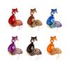 Enamel Foxes Brooch Rhinestones Charm Pin Animal Badge Jewelry Backpack Decoration Fashion Accessories for Jackets