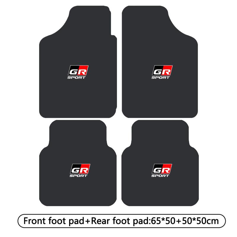 For Toyota GR 86 Supra Yaris RAV4 Prius Corolla C-HR Camry Auris Car Front & Rear Automotive Carpet Non-slip Floor Mat Accessory