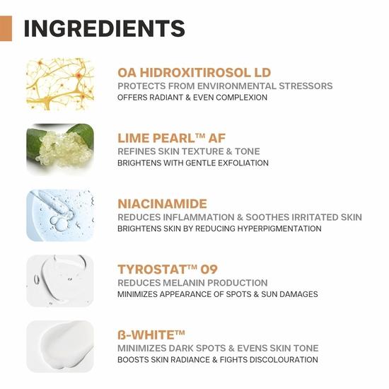 DERMATOUCH Bye Bye Pigmentation Cream || Крем против пигментации для женщин/мужчин с ниацинамидом, B-White, Lime Pearl - 19G